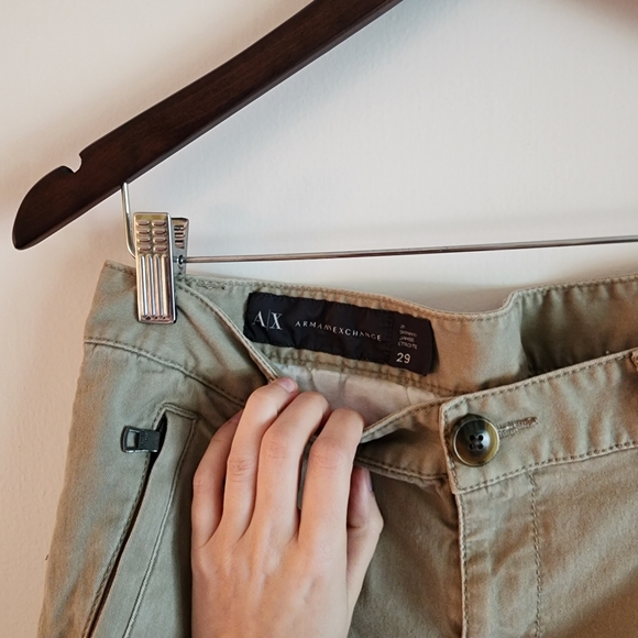 Armani Exchange Slim Cargo Pants in tan - Picture 9 of 9